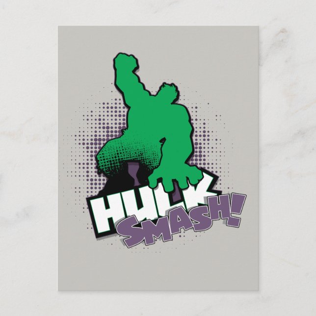Avengers Classics | Hulk Smash Outline Graphic Postcard (Front)