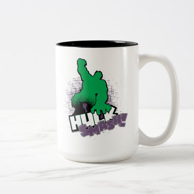 Avengers Classics | Hulk Smash Outline Graphic Two-Tone Coffee Mug (Right)