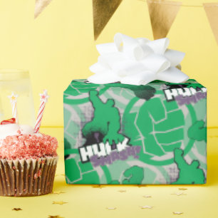 Avengers Classics Hulk Smash Outline Graphic Wrapping Paper
