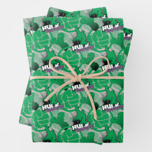 Avengers Classics Hulk Smash Outline Graphic Wrapping Paper Sheet