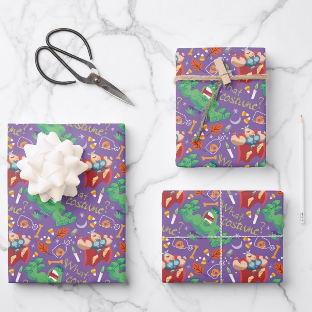 Avengers Classics | Hulk & Thor Halloween Pattern Wrapping Paper Sheet (Front)