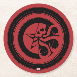 Avengers Classics Hydra Captain America Shield Round Paper Coaster