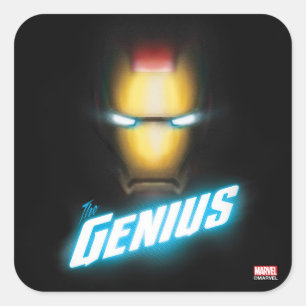 Avengers Classics   Iron Man Bold Graphic Square Sticker