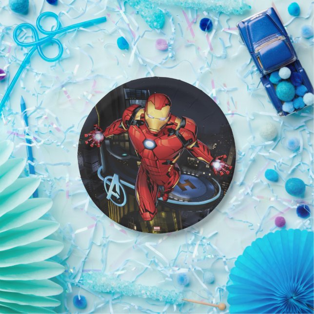 Avengers Classics | Iron Man Flying Forward Paper Plate (Party)