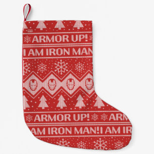 Avengers Classics   Iron Man Holiday Knit Graphic Small Christmas Stocking