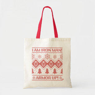 Avengers Classics Iron Man Holiday Knit Graphic Tote Bag