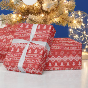 Avengers Classics   Iron Man Holiday Knit Graphic Wrapping Paper