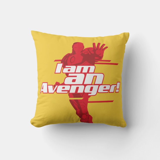 Avengers Classics | Iron Man "I Am" Graphic Throw Pillow (Front)