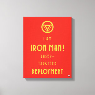 Avengers Classics Iron Man Typography Canvas Print
