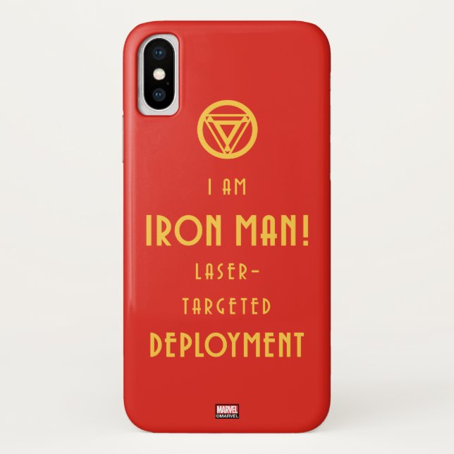 Avengers Classics | Iron Man Typography Case-Mate iPhone Case (Back)