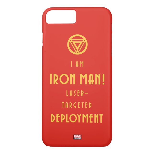 Avengers Classics | Iron Man Typography Case-Mate iPhone Case (Back)