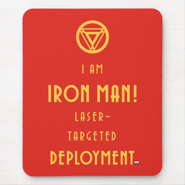 Avengers Classics | Iron Man Typography Mouse Pad (Front)