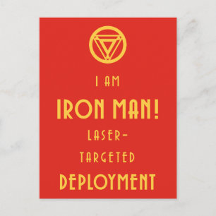 Avengers Classics   Iron Man Typography Postcard