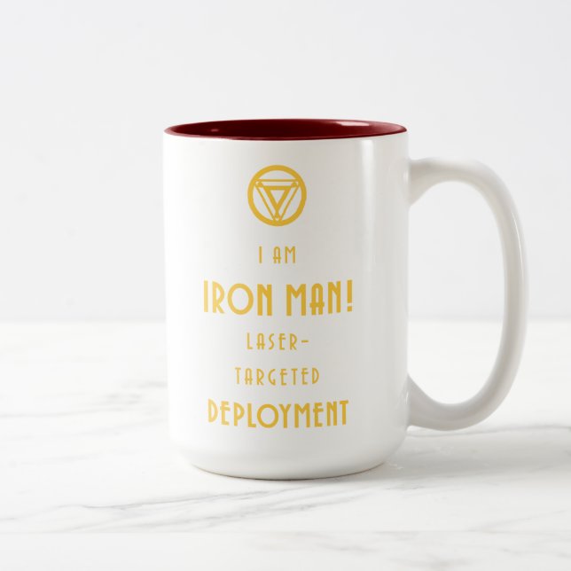 Avengers Classics | Iron Man Typography Two-Tone Coffee Mug (Right)