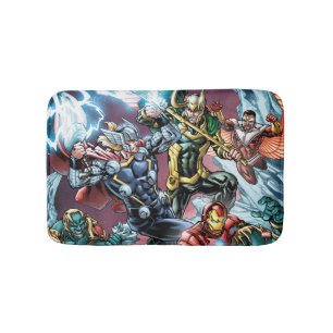 Avengers Classics Loki And Frost Giants Bath Mat