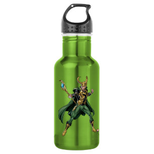 Avengers Classics   Loki With Staff 532 Ml Water Bottle