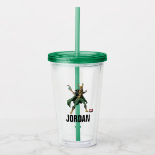 Avengers Classics   Loki With Staff Acrylic Tumbler