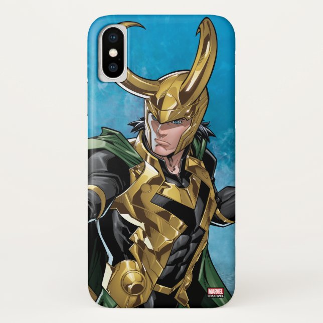 Avengers Classics | Loki With Staff Case-Mate iPhone Case (Back)