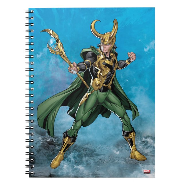 Avengers Classics | Loki With Staff Notebook (Front)
