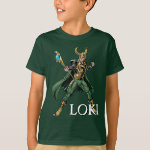 Avengers Classics   Loki With Staff T-Shirt