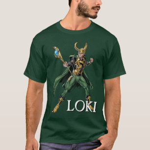 Avengers Classics   Loki With Staff T-Shirt