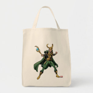 Avengers Classics   Loki With Staff Tote Bag
