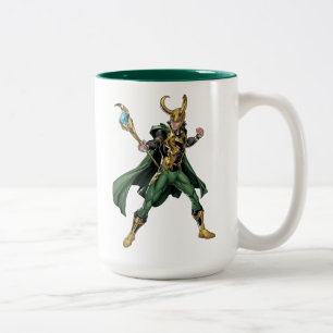 Avengers Classics Loki With Staff Two-Tone Coffee Mug
