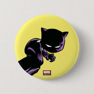 Avengers Classics Mini Black Panther On Cliff 2 Inch Round Button