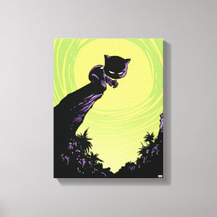 Avengers Classics   Mini Black Panther On Cliff Canvas Print