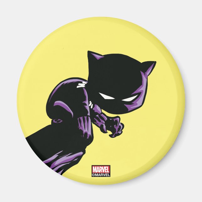 Avengers Classics | Mini Black Panther On Cliff Magnet (Front)