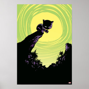 Avengers Classics   Mini Black Panther On Cliff Poster