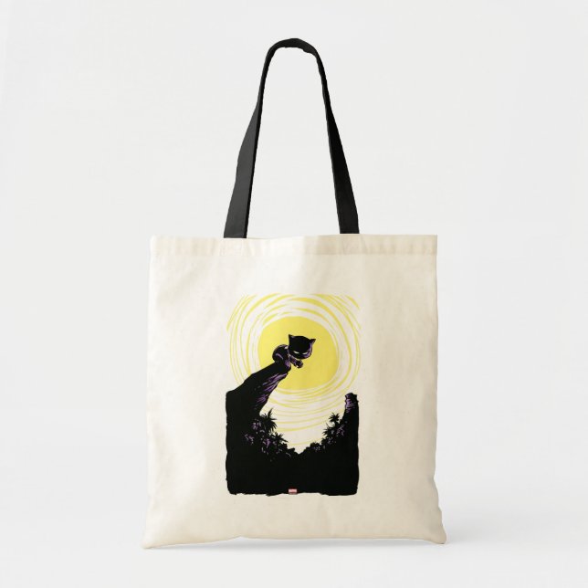Avengers Classics | Mini Black Panther On Cliff Tote Bag (Front)