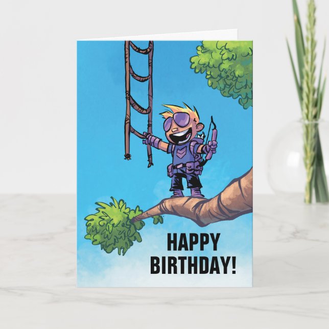 Avengers Classics | Mini Hawkeye In Tree Card (Front)