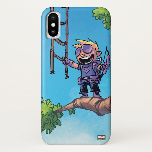 Avengers Classics | Mini Hawkeye In Tree Case-Mate iPhone Case (Back)