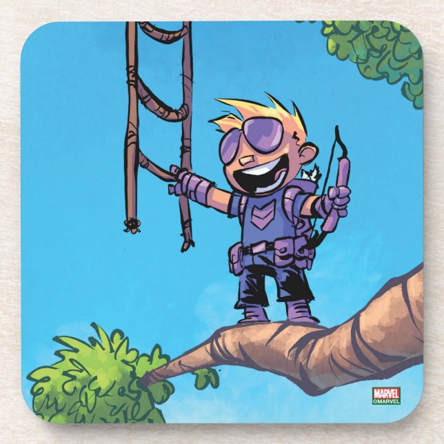 Avengers Classics | Mini Hawkeye In Tree Coaster (Front)
