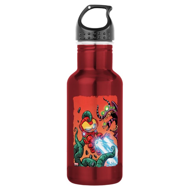 Avengers Classics | Mini Iron Man Blasting Monster 532 Ml Water Bottle (Front)