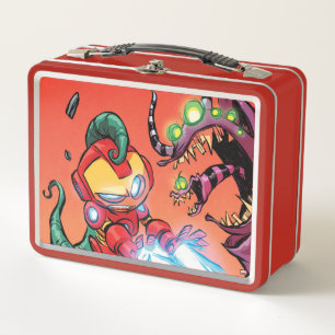 Avengers Classics Mini Iron Man Blasting Monster Metal Lunch Box