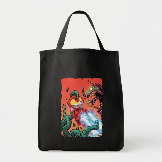 Avengers Classics | Mini Iron Man Blasting Monster Tote Bag (Front)