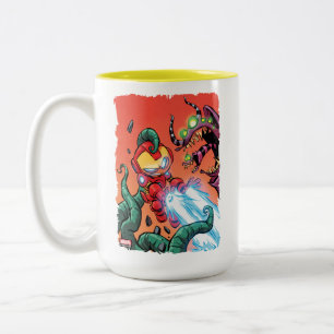 Avengers Classics   Mini Iron Man Blasting Monster Two-Tone Coffee Mug