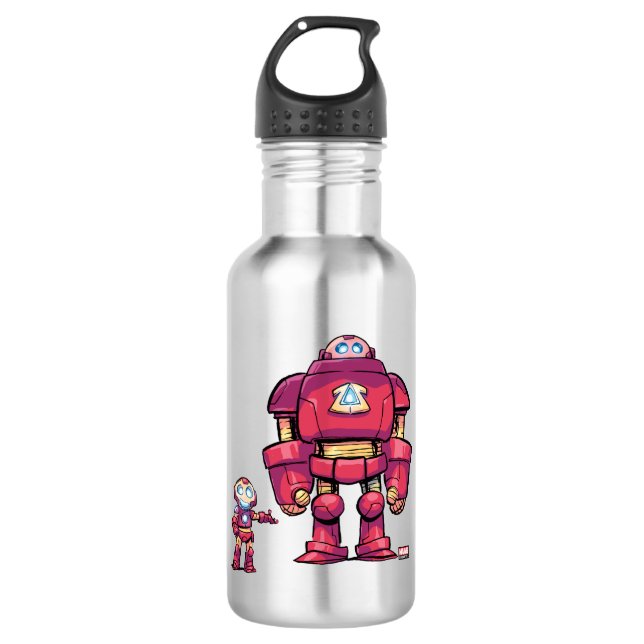 Avengers Classics | Mini Iron Man & Hulkbuster 532 Ml Water Bottle (Front)