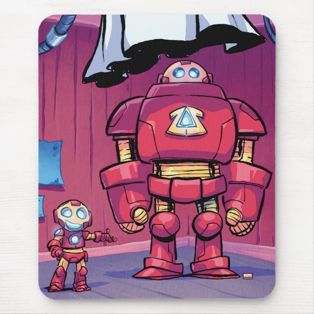 Avengers Classics | Mini Iron Man & Hulkbuster Mouse Pad (Front)