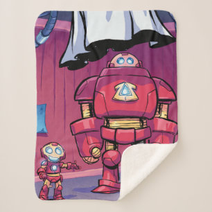Avengers Classics Mini Iron Man & Hulkbuster Sherpa Blanket