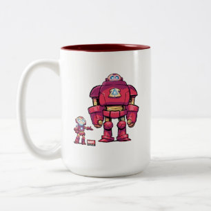 Avengers Classics   Mini Iron Man & Hulkbuster Two-Tone Coffee Mug