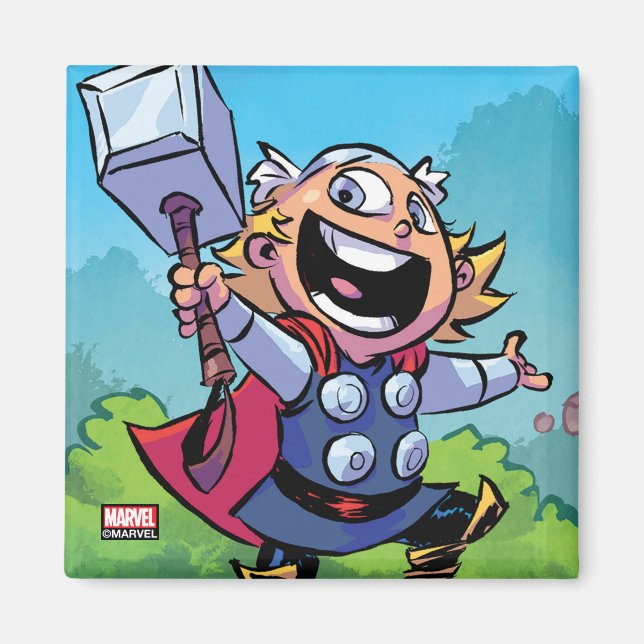 Avengers Classics | Mini Thor With Mjolnir Magnet (Front)