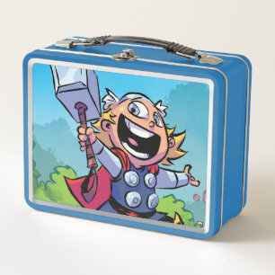 Avengers Classics   Mini Thor With Mjolnir Metal Lunch Box