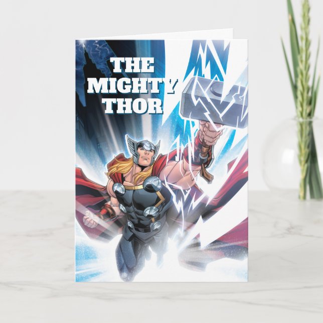 Avengers Classics | Mjolnir Channeling Lightning Card (Front)