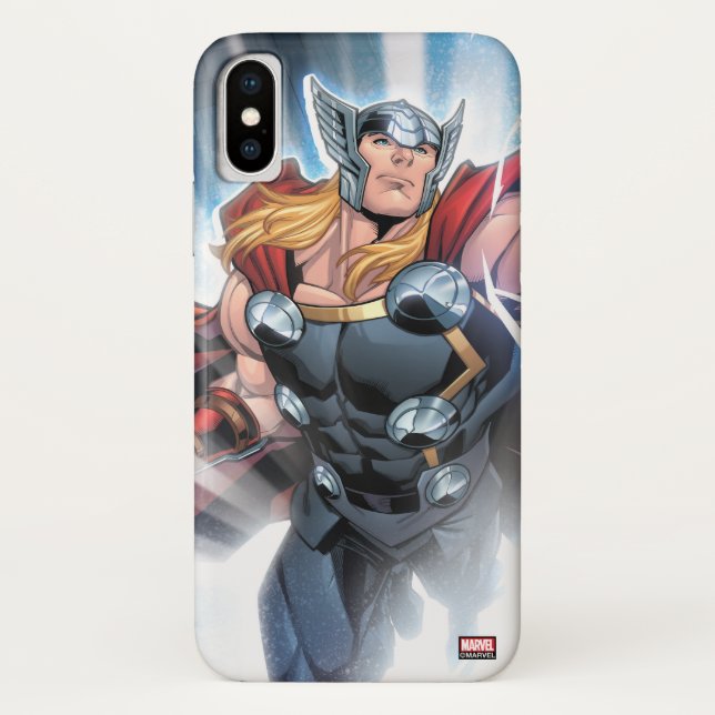 Avengers Classics | Mjolnir Channeling Lightning Case-Mate iPhone Case (Back)