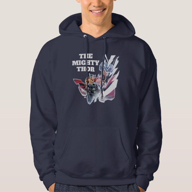 Avengers Classics | Mjolnir Channeling Lightning Hoodie (Front)