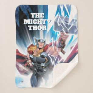 Avengers Classics   Mjolnir Channeling Lightning Sherpa Blanket