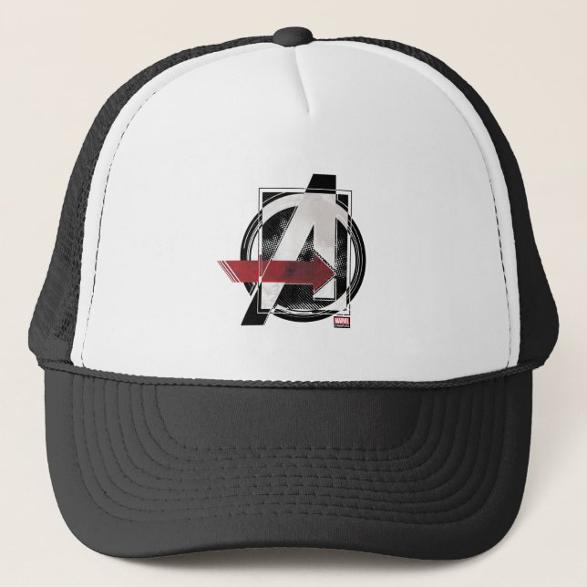Avengers Classics | Negative Color Avengers Logo Trucker Hat (Front)